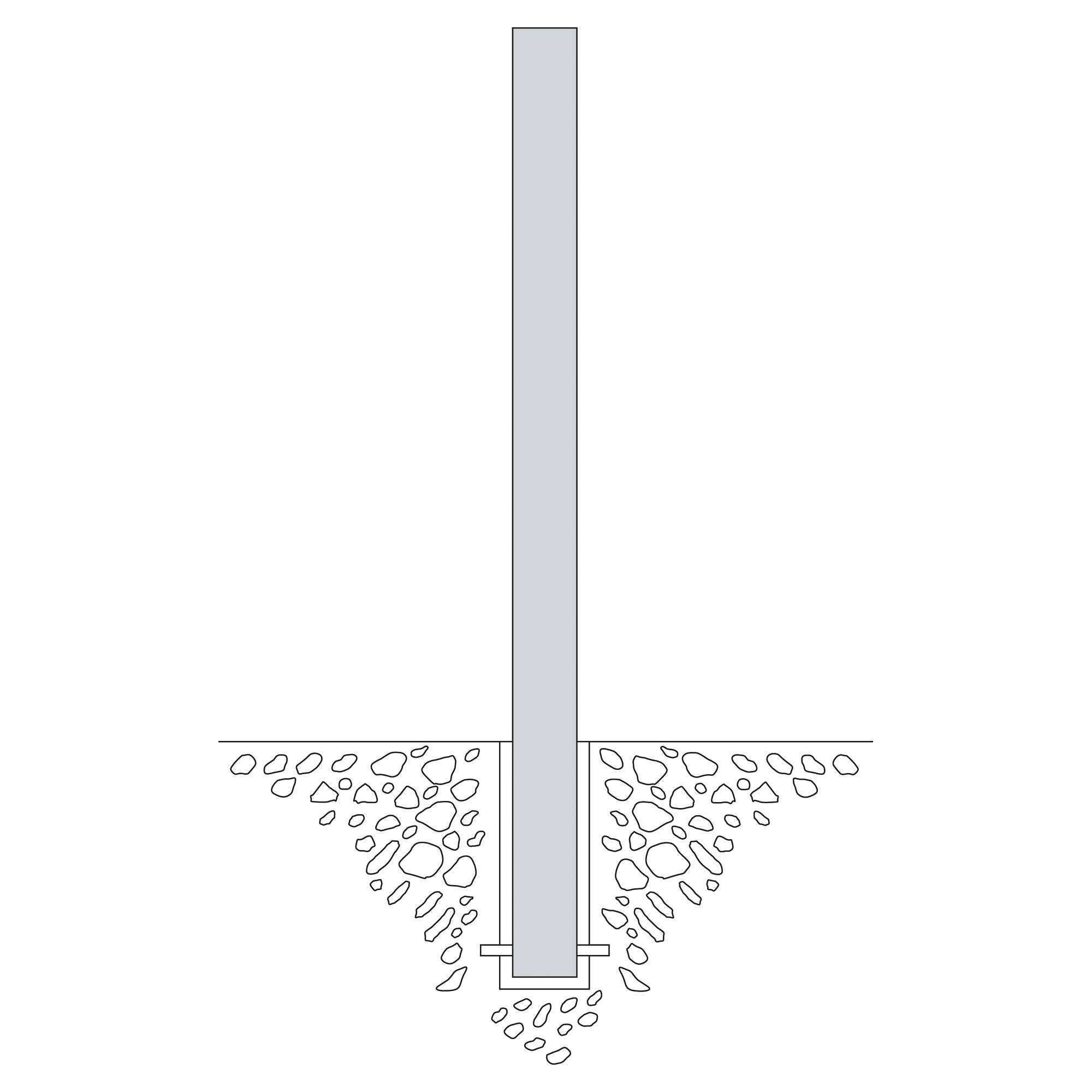 Alternative view of Pollare - Ø76mm - Nedgjuten