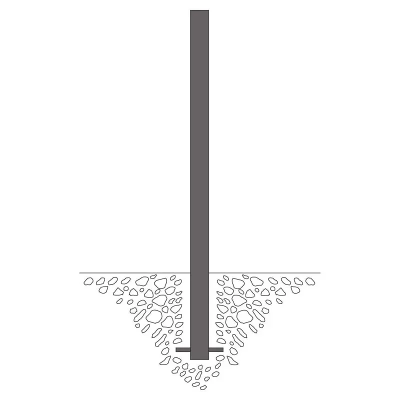Alternative view of Bollard - 70 x 70 mm - Concrete-In