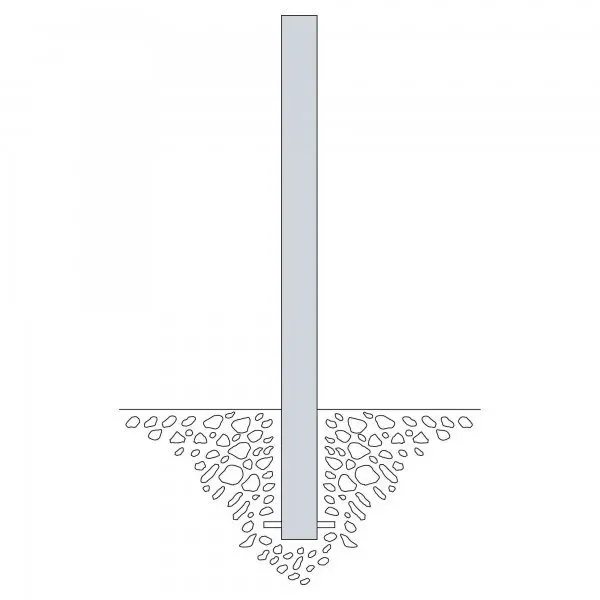Alternative view of Bollard - Ø90 mm - Concrete-In