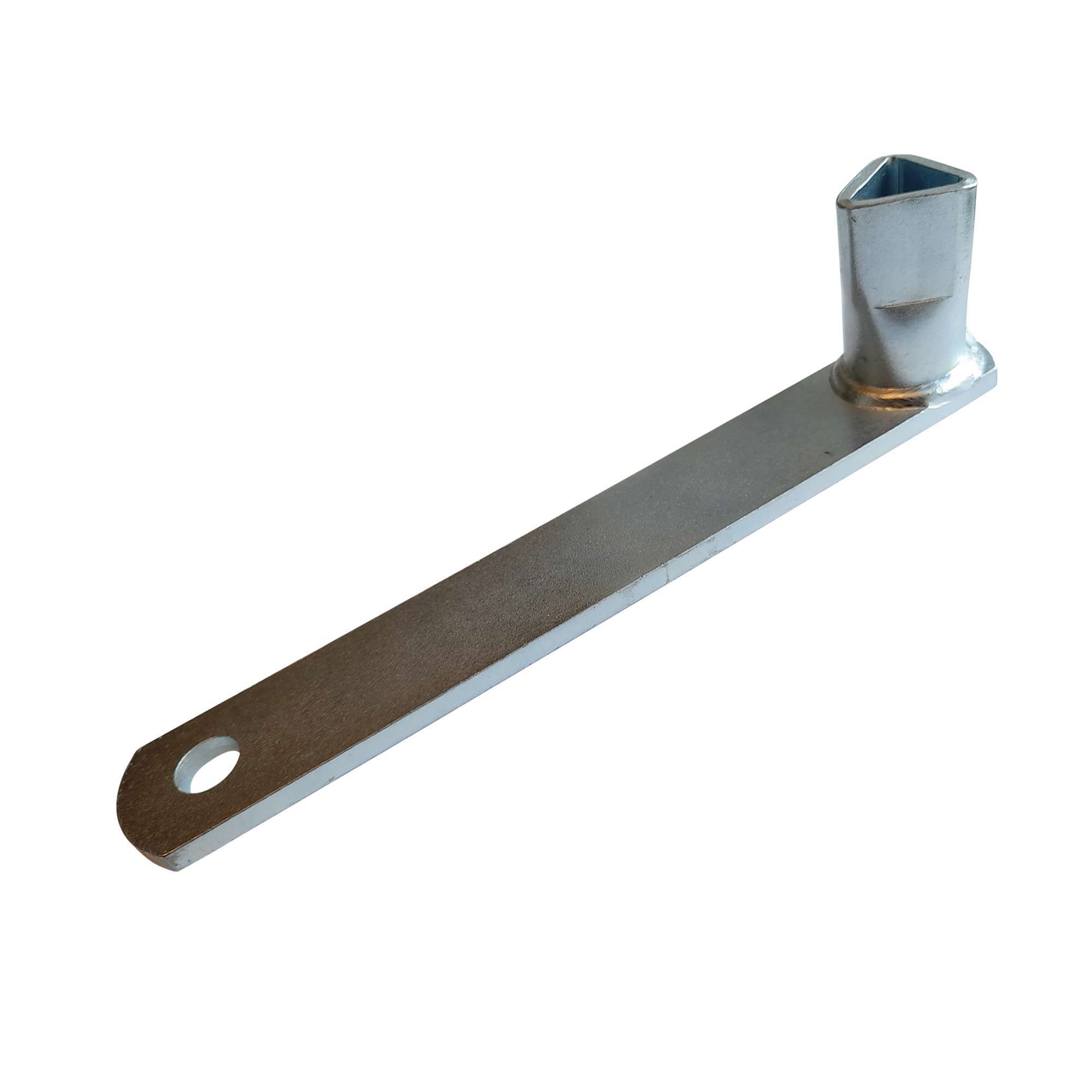 Triangle combination key, malleable iron, length: 185 mm, DIN 3223