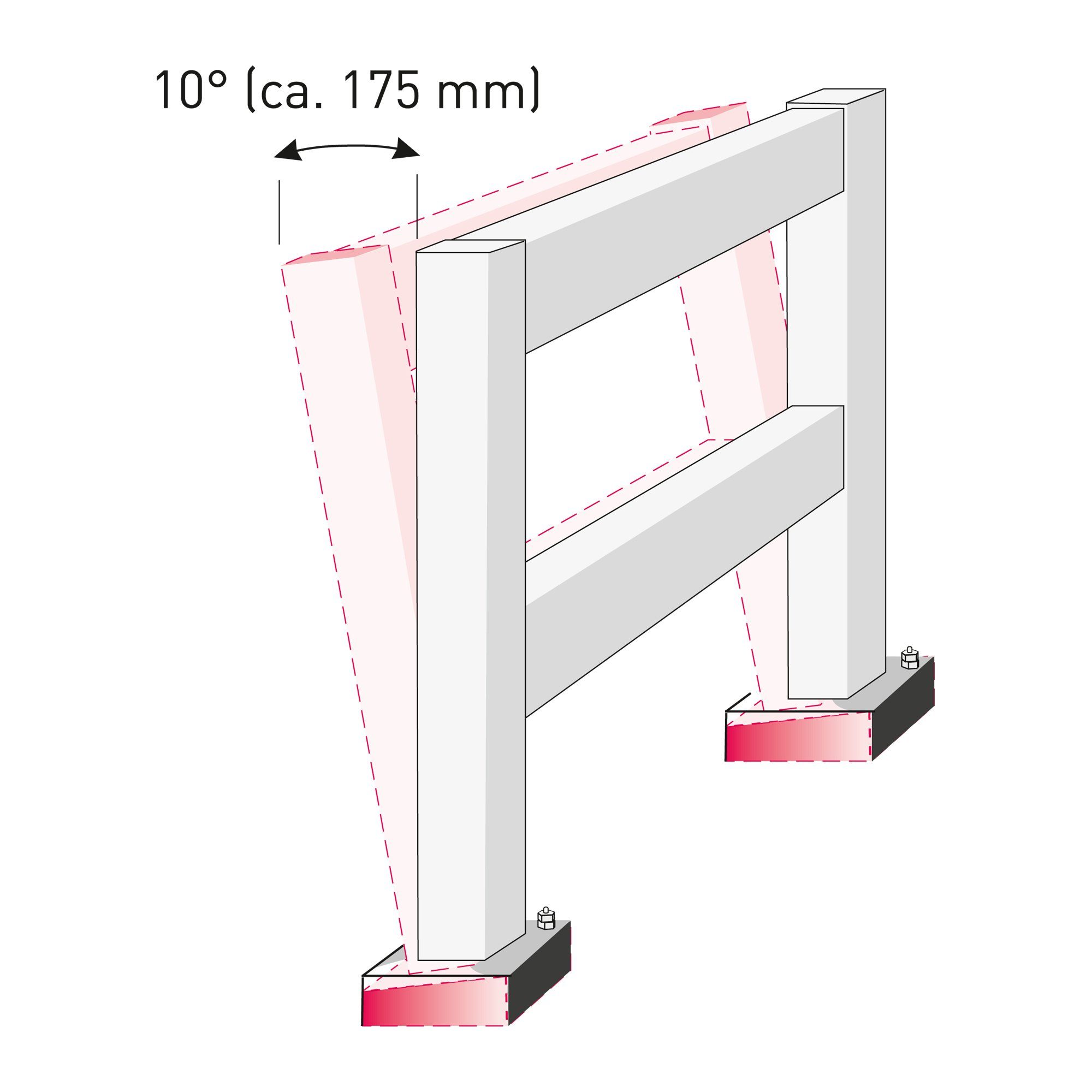 Flexible Fußplatte für Anfahrschutzgeländer - 50 x 200 x 200 mm – Bild 8
