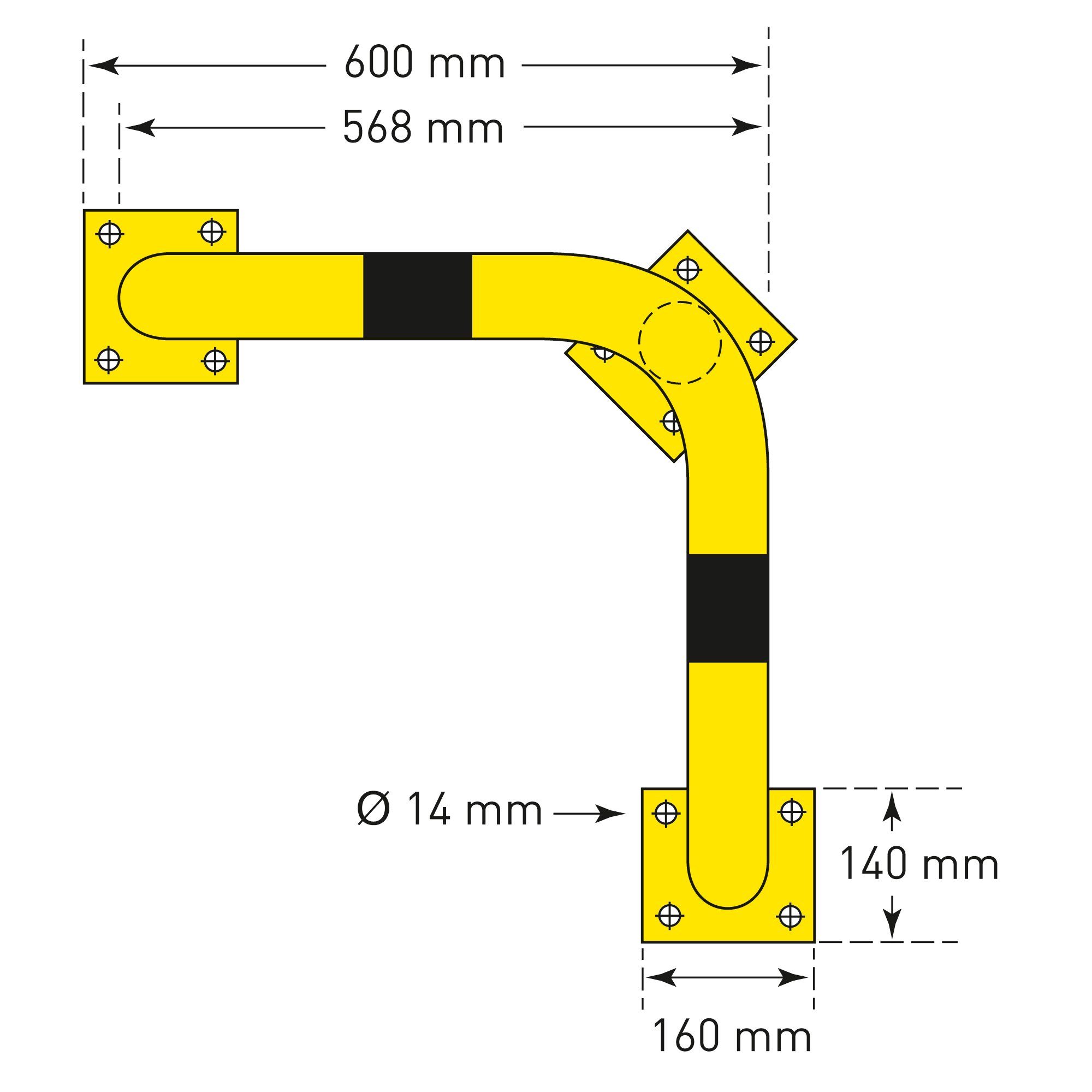 Corner Impact Protection Hoop - Three-Legged - Ø76mm - Image 5