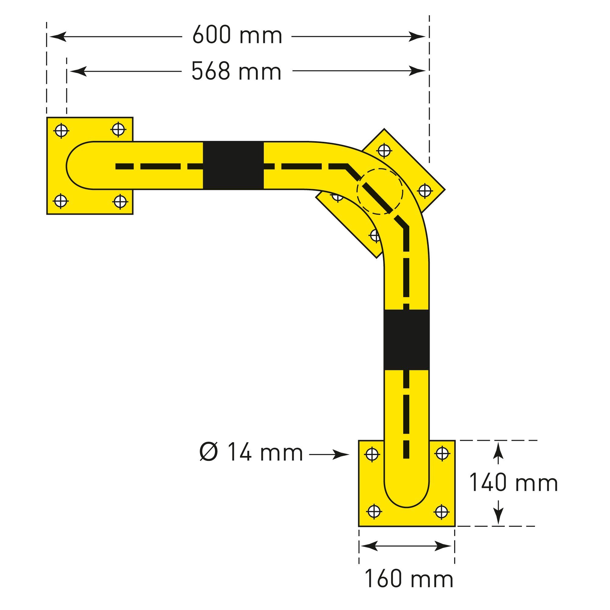 Impact Protection - Corner Guard with Underrun Protection - Ø76mm - Image 5