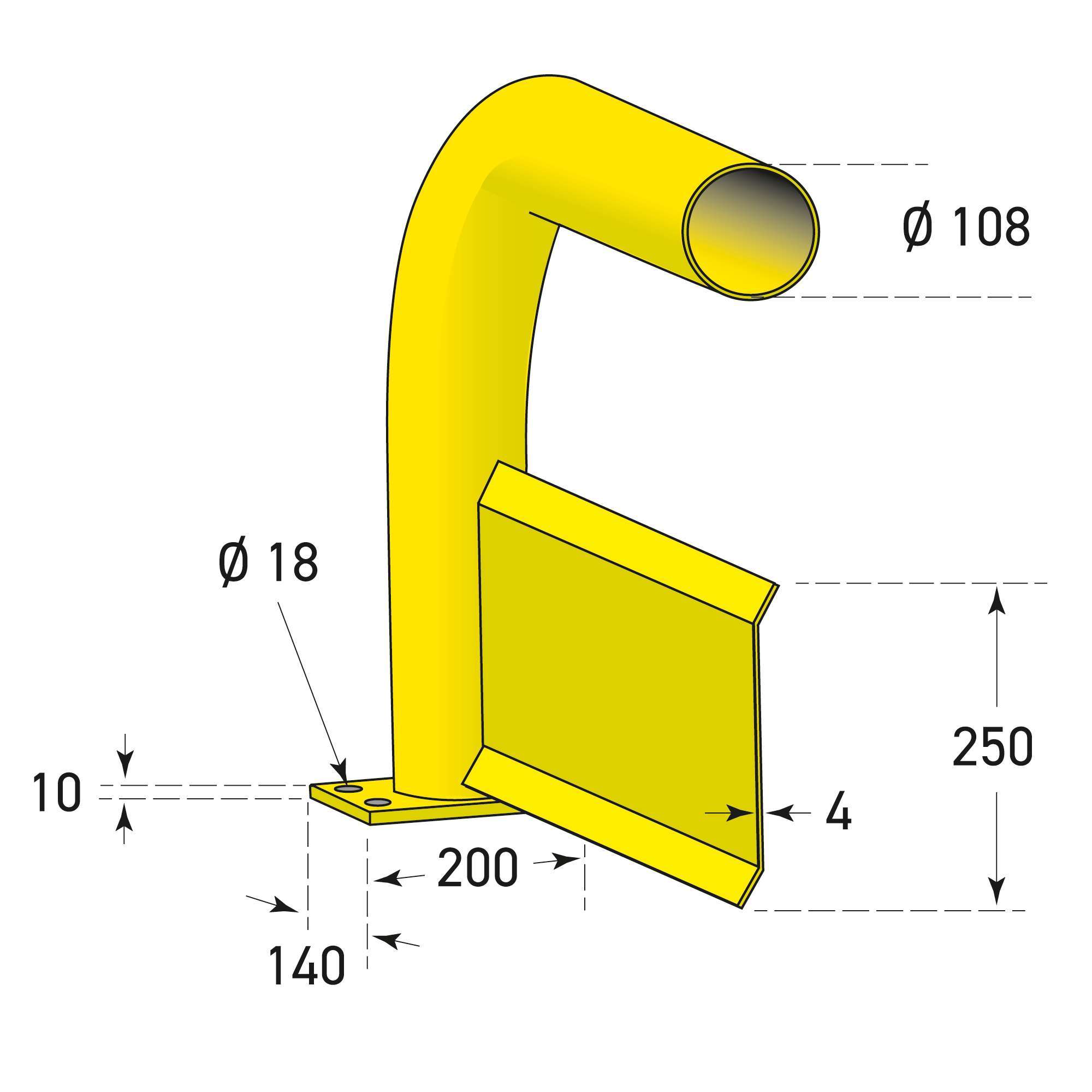 Anfahrschutzbügel mit Unterfahrschutz XL - Ø108mm – Bild 9