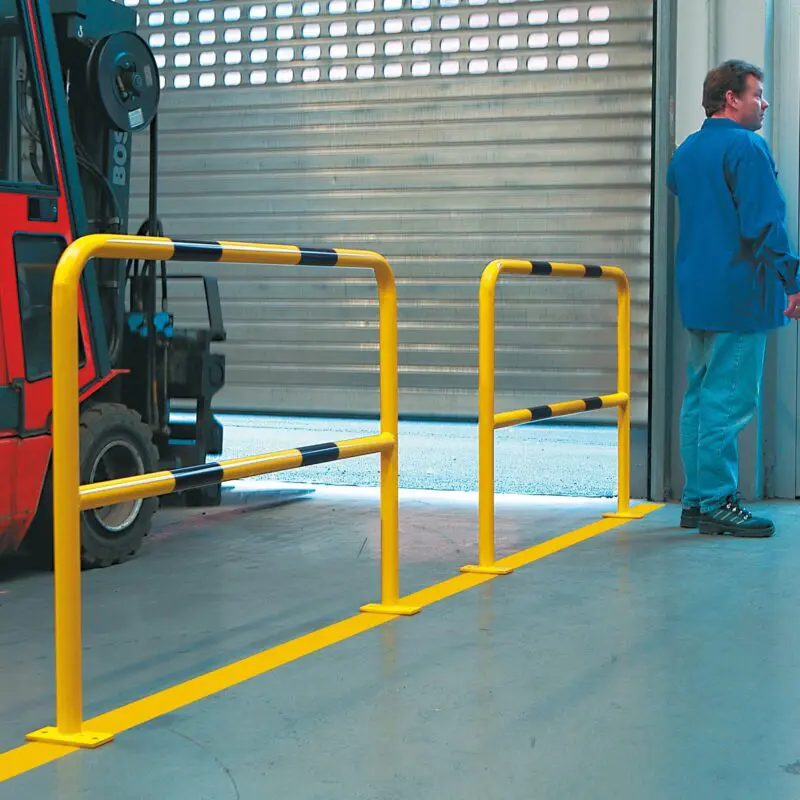 Alternative view of Floor-Mounted Safety Railing - Impact Protection - Ø48mm