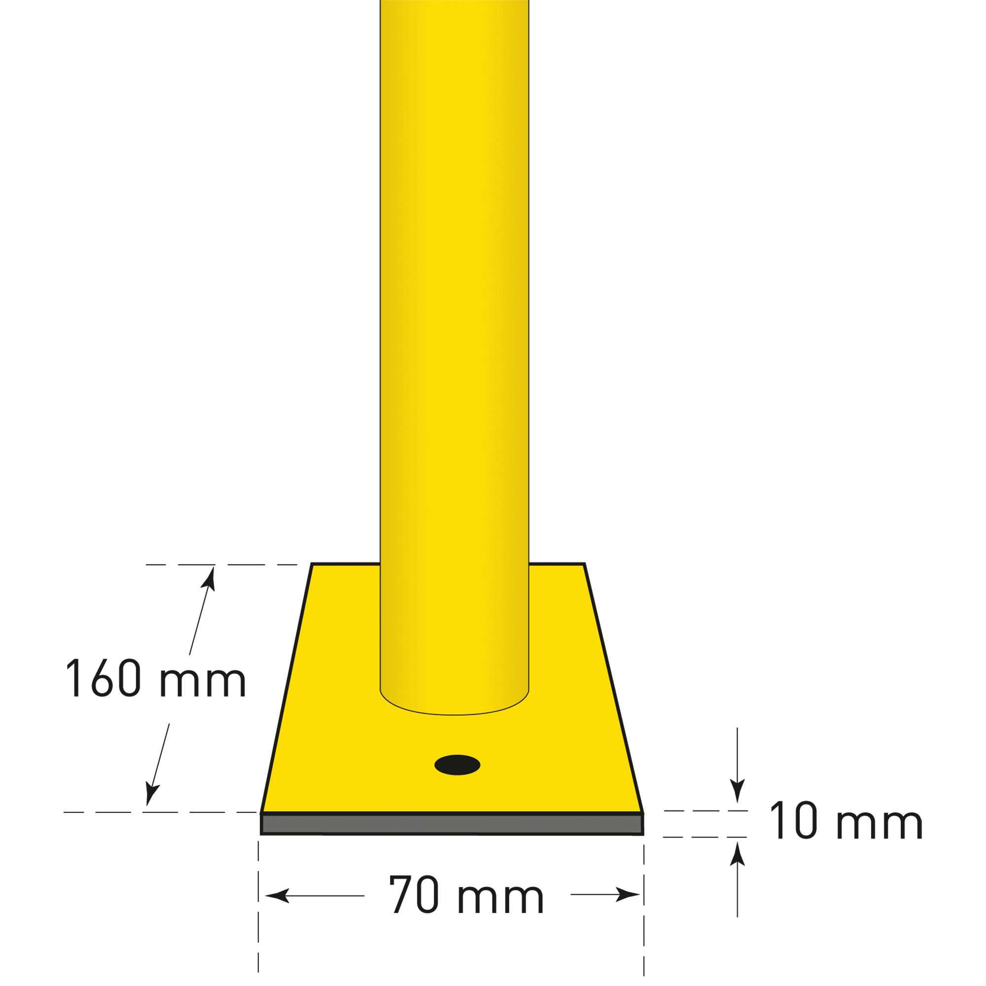 Sikkerhedsrækværk gulvmonteret - Påkørselsværn - Ø48mm - Billede 7