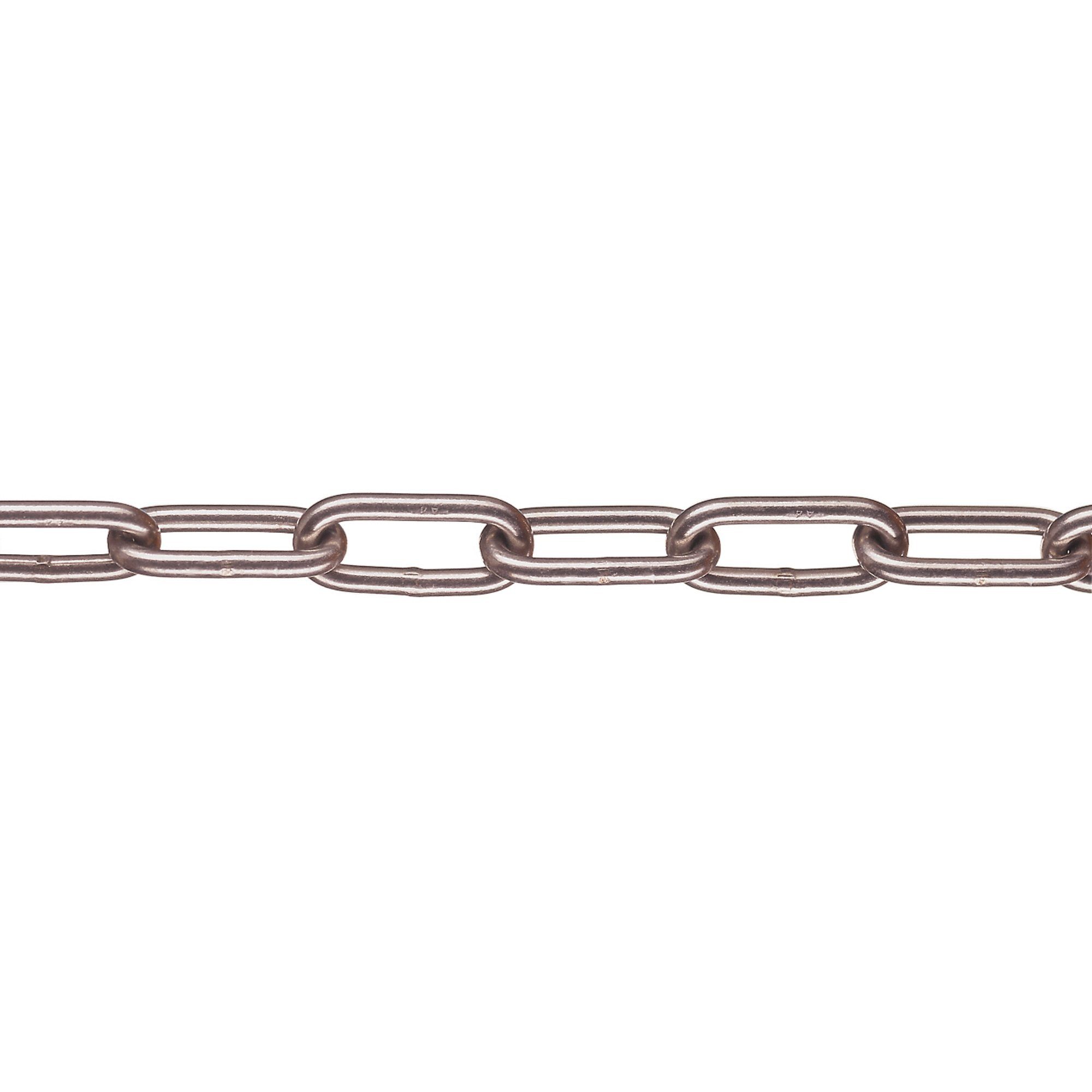 Avspärrningskedja - SS 6 rostfritt stål - 6mm tjocklek - 10 meter