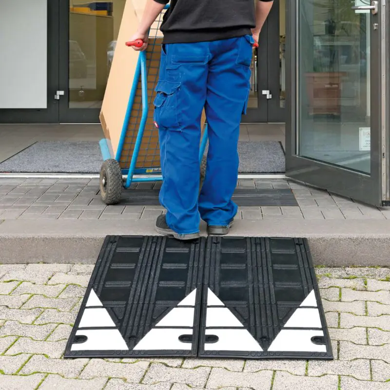 Alternative view of Curb Ramp XL - 450x1000x75mm (WxLxH) - Rubber Threshold Ramp