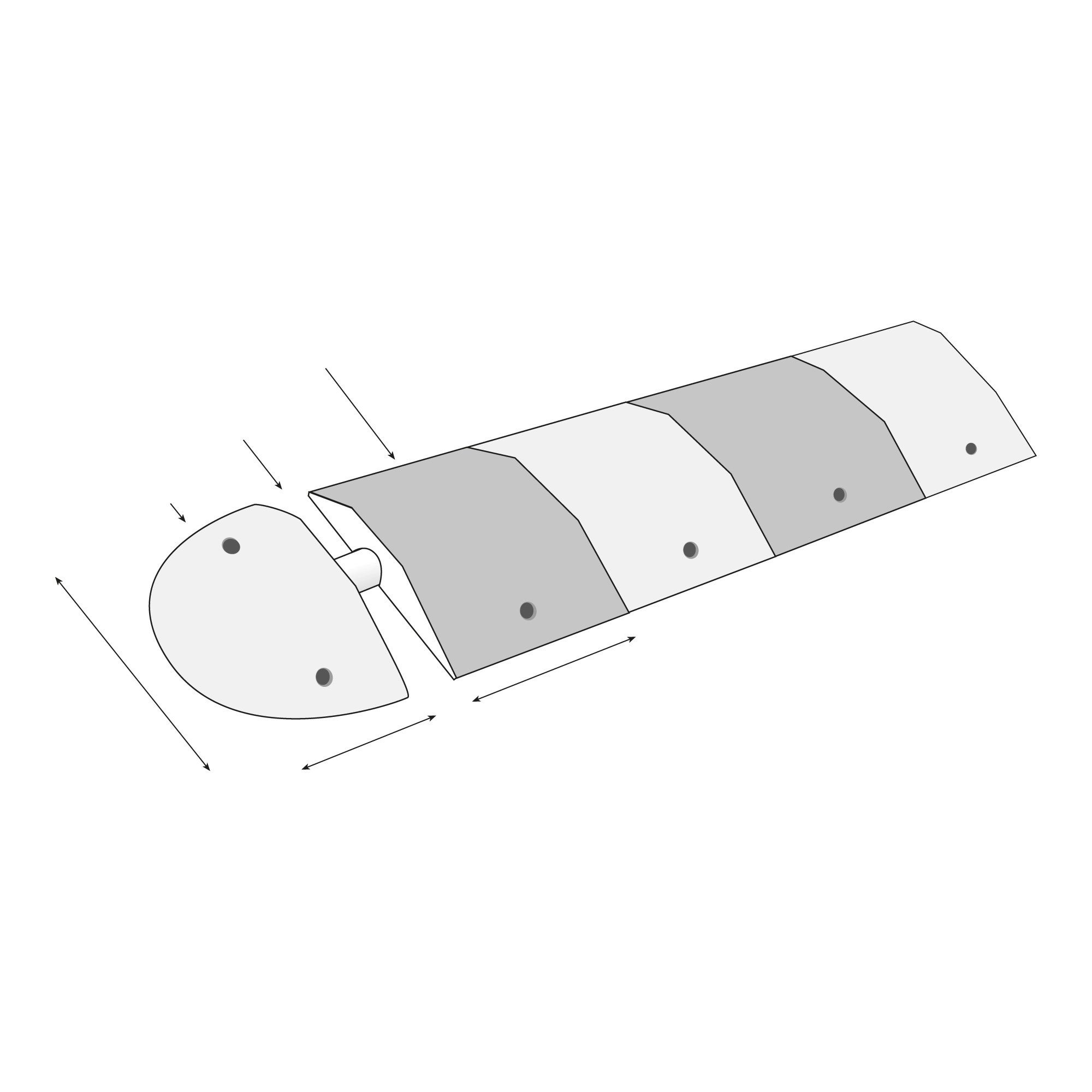 Alternative view of Verstärkungsrohr für Fahrbahnschwellen - Ø48mm