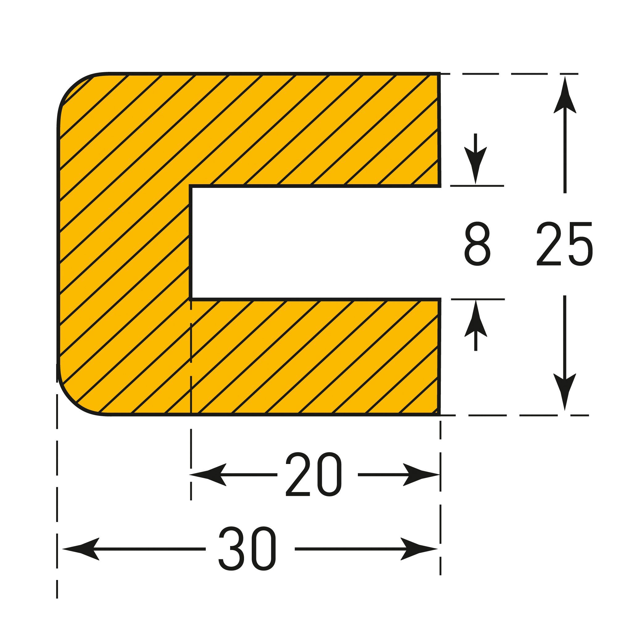 Beam Protectors / Edge Protectors in Foam Rubber - Push-Fit - Image 11