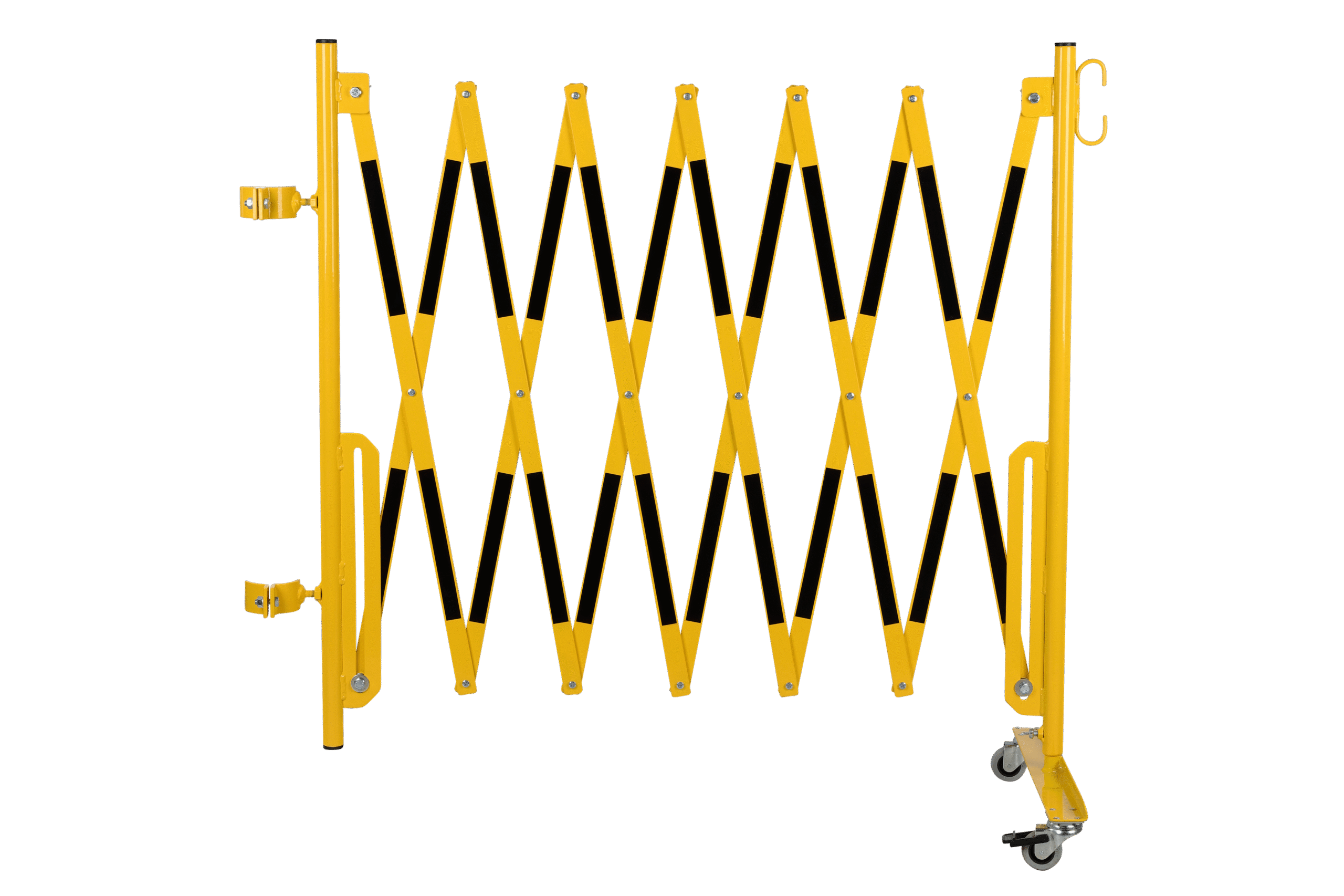 Uttrekkbar avsperring for montering på Ø60mm pullert - Gul/svart - Maks lengde 3600 mm - Bilde 5