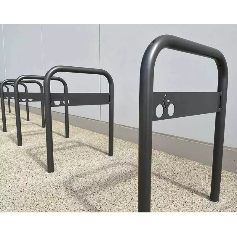 Fahrradständer Anlehnbügel mit Schildpaneel – Bild 8