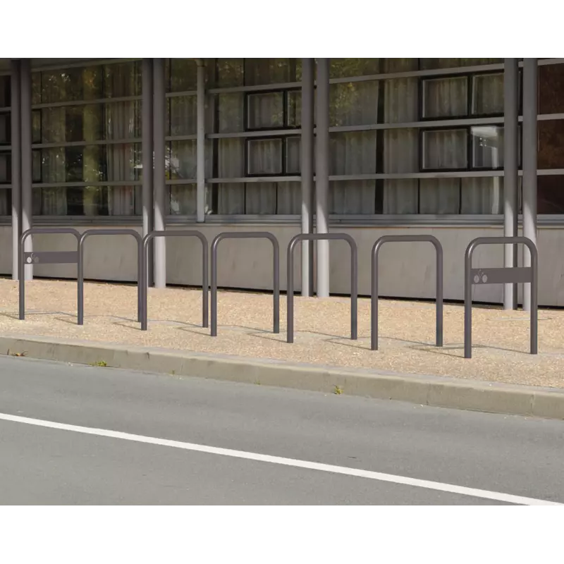 Fahrradständer Anlehnbügel mit Schildpaneel – Bild 10