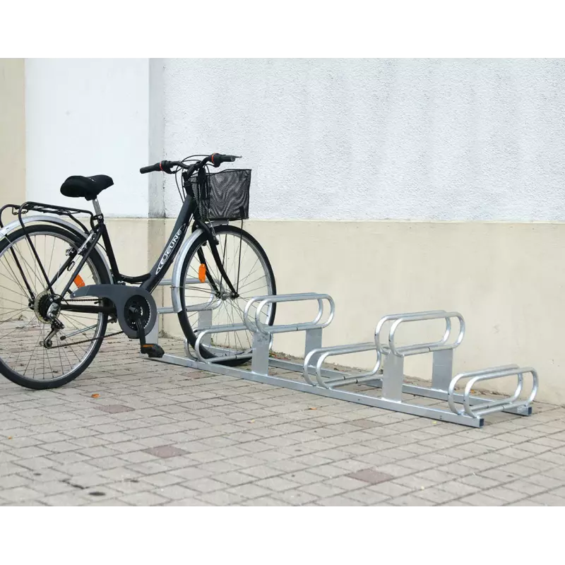Alternative view of Hög-låg cykelställ för 6 cyklar