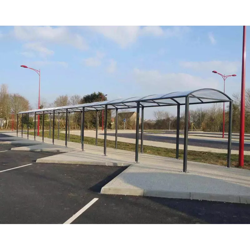 Alternative view of Waiting Shelter with Polycarbonate Cladding