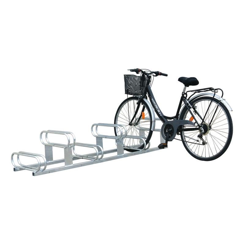 Hög-låg cykelställ för 6 cyklar