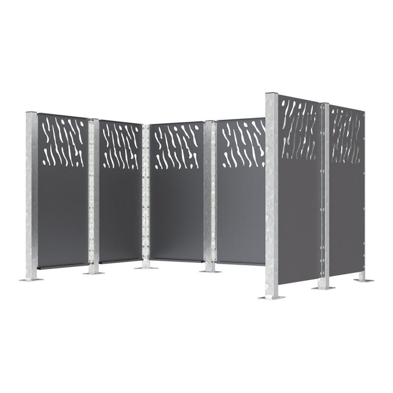 Avfallsskjul i stål