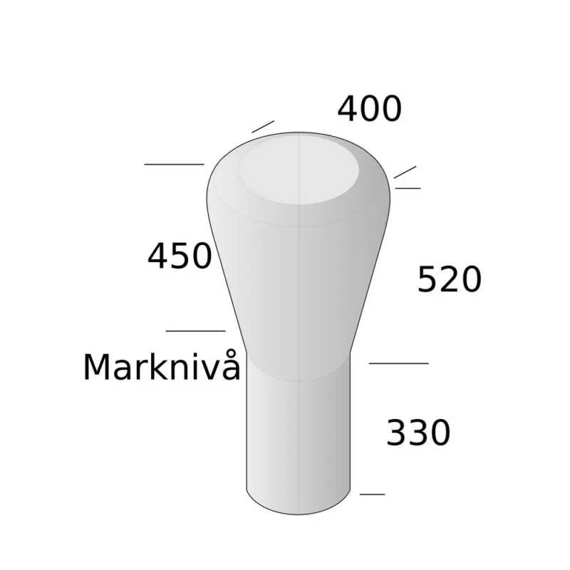 Alternative view of Concrete Seating Bollard - Svampen