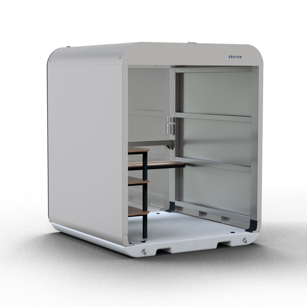 Freistehende Arbeitskabine – V-Space