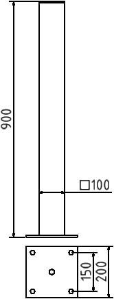 Pullert - 100 x 100 mm - Fastboltet - Billede 4