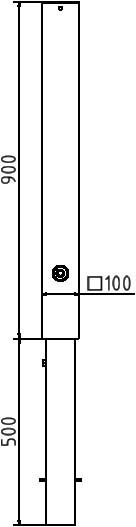 Pullert - 100 x 100 mm - Avtakbar med lås - Bilde 5