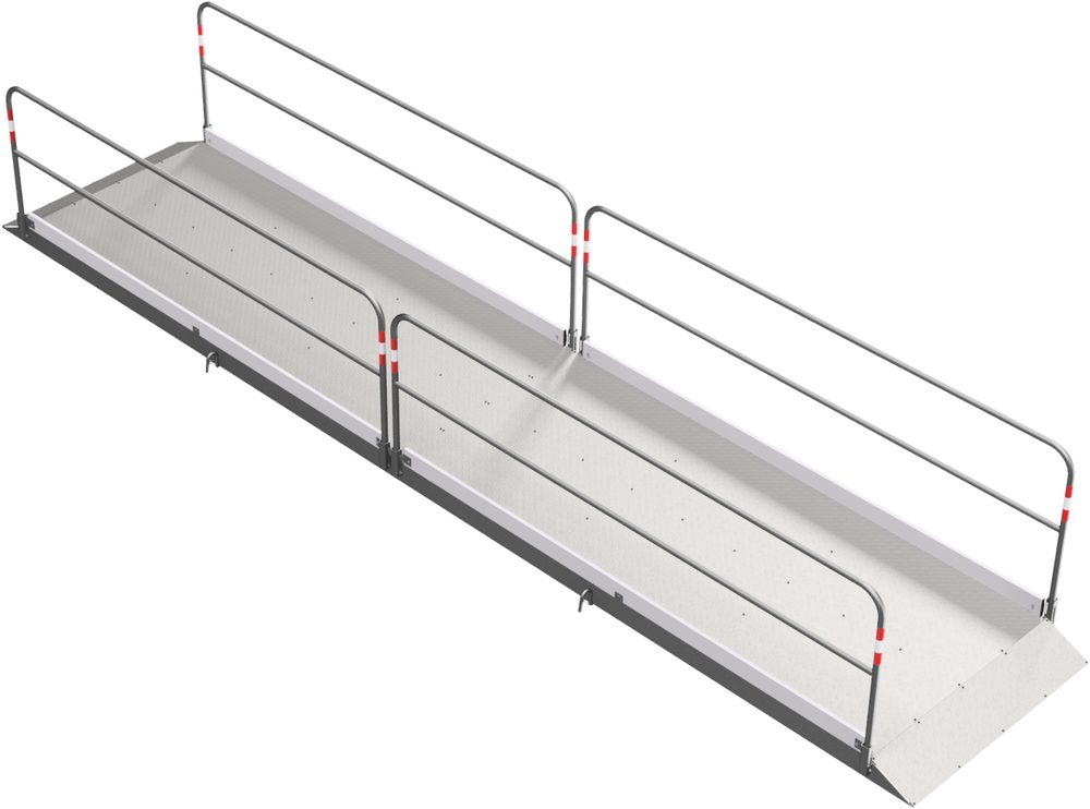 Fußgängerbrücke / Grabenbrücke - Lauffläche aus Aluminium – Bild 3