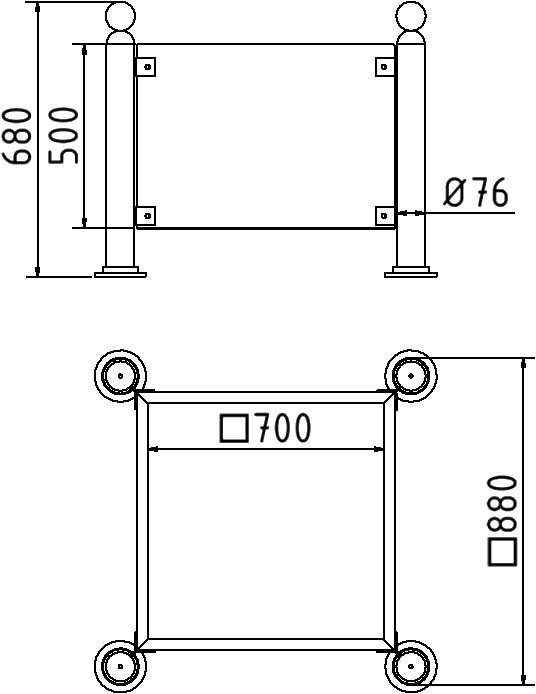 Pflanzkübel – 700x700 mm Innenmaß – Bild 4