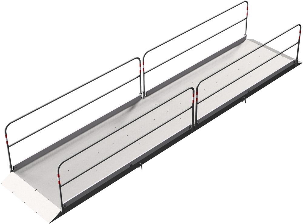 Fußgängerbrücke / Grabenbrücke - Lauffläche aus Aluminium – Bild 5