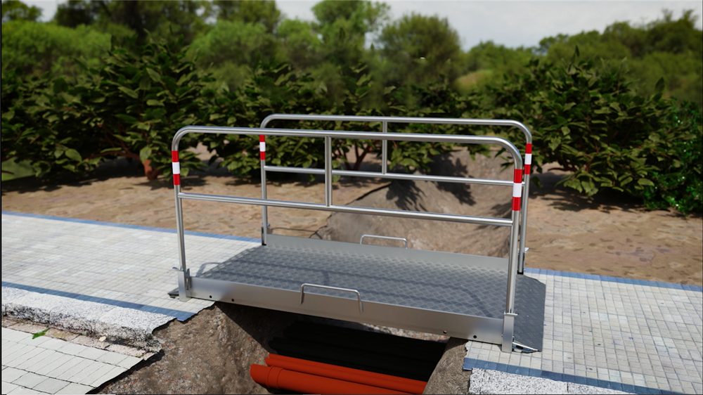 Alternative view of Aluminium schaktbroset med bärhandtag