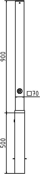 Pullerter - 70 x 70 mm - Avtakbar med lås - Bilde 5