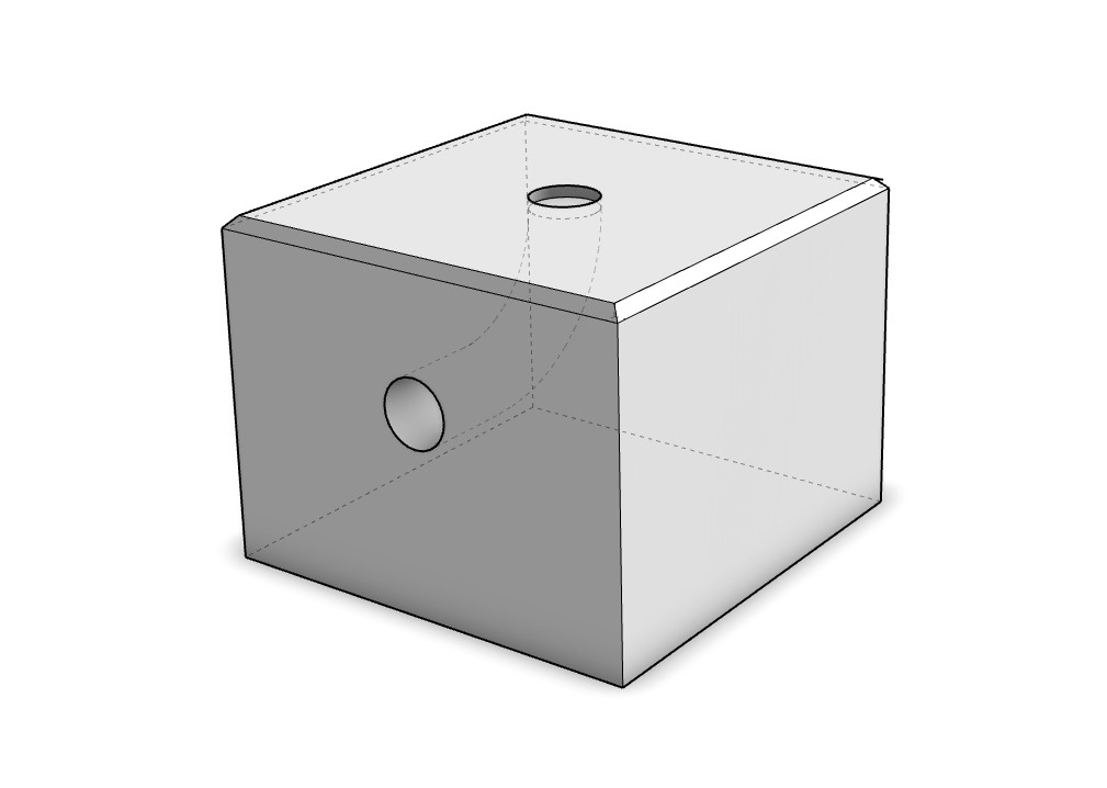 Bodenfundament für Poller mit Ellenbogentaster