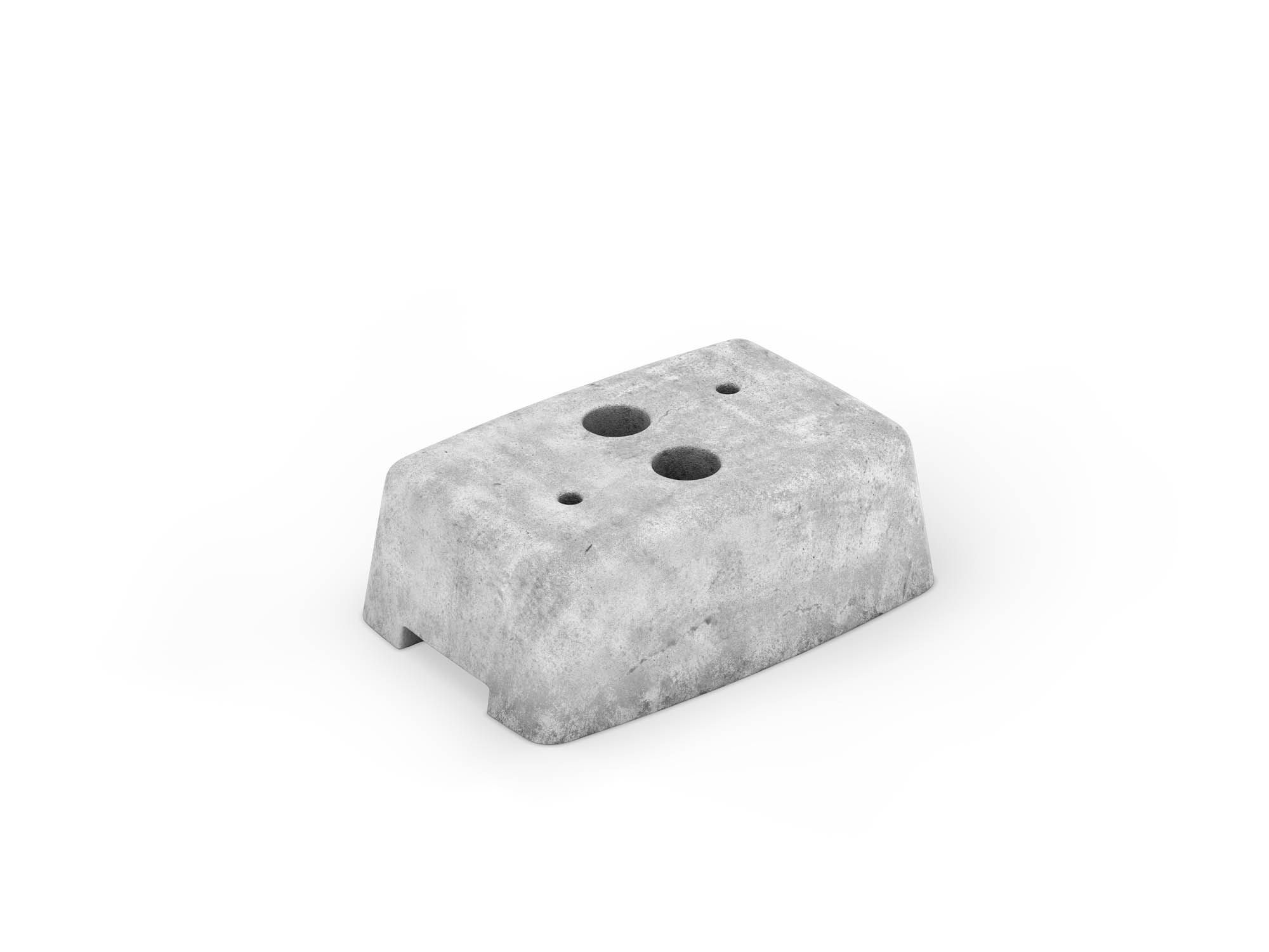 Betonfundament til fritst&aring;ende r&aelig;kv&aelig;rk - 350 x 240 mm