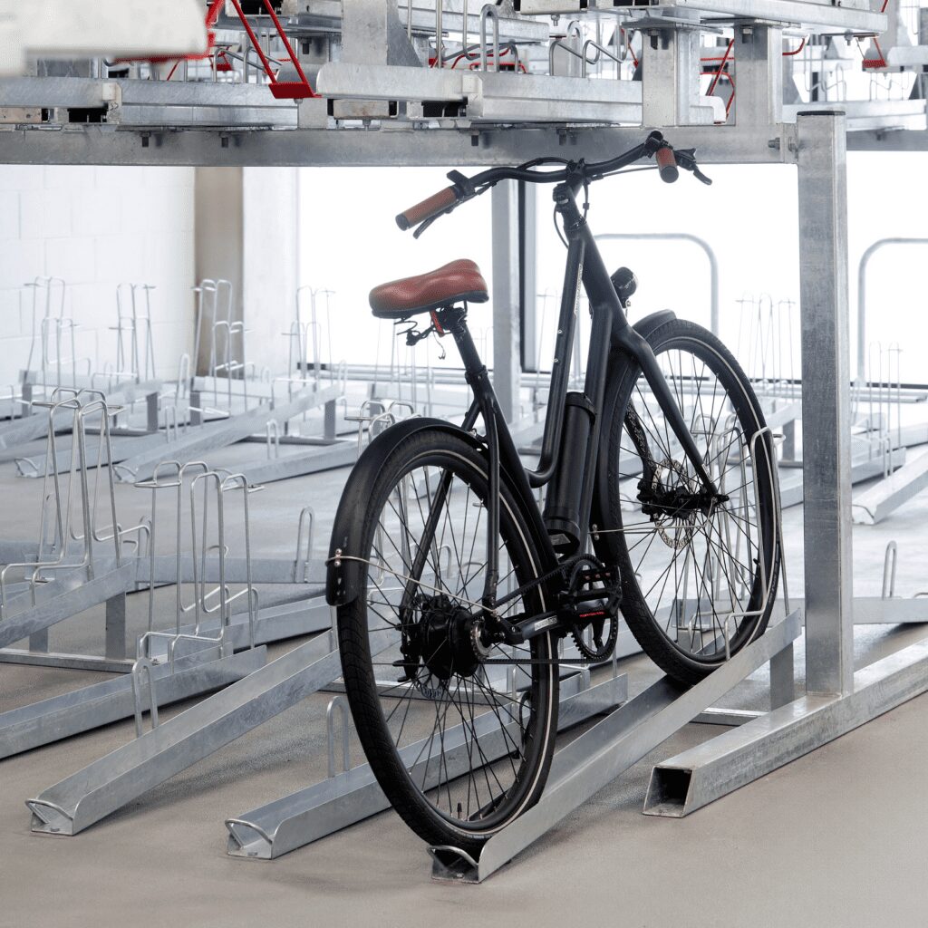 Alternative view of Tvåvånings cykelställ