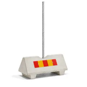 Concrete Barrier Block with Galvanized Post – Set – image 2